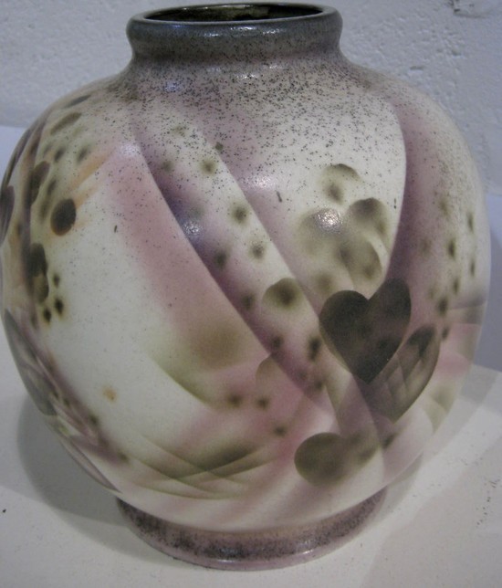 Austrian Art Deco Geometric Keramos Vase